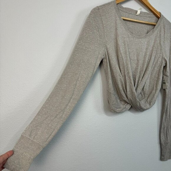 Free People Movement Undertow Long Sleeve Cropped Top Heather Grey Size M - Picture 6 of 16